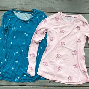 2 Justice Long-sleeve Shirts-Stars and Hedgehog